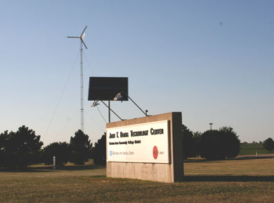 Blong Technology Center sign